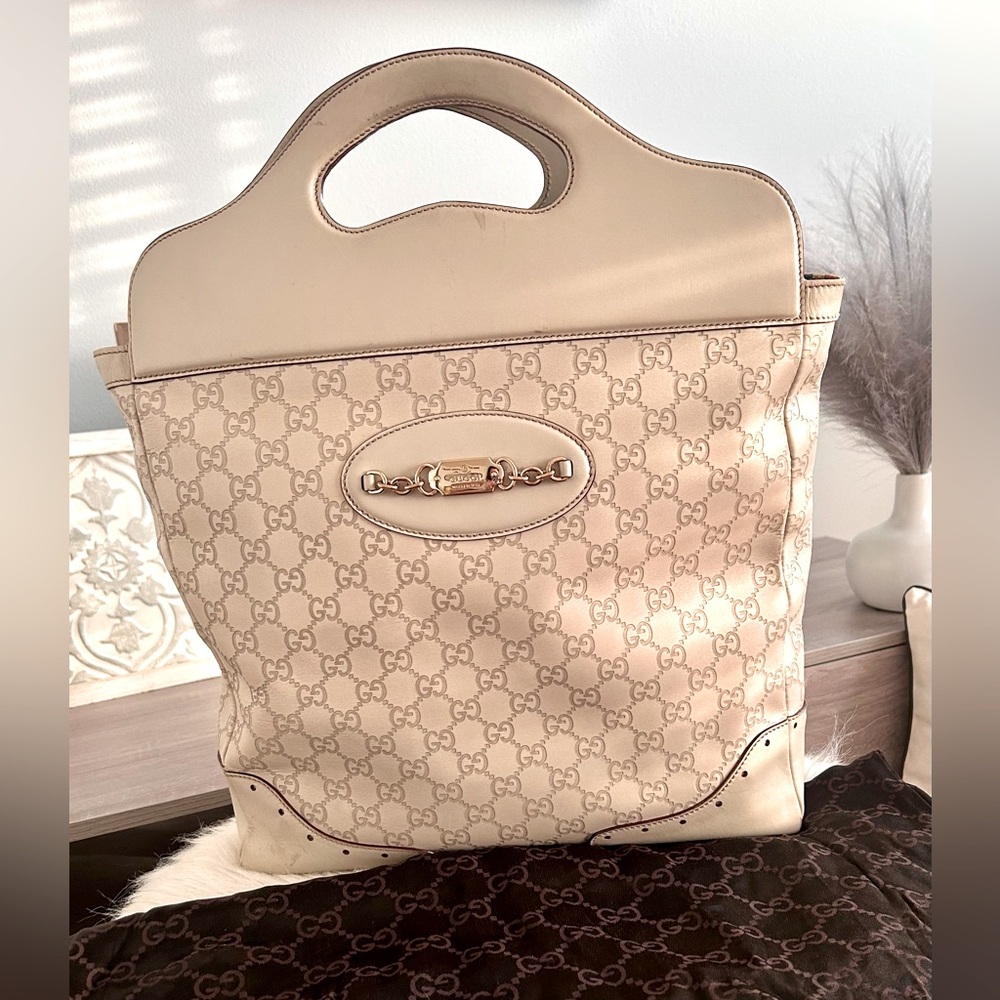 GUCCI Guccissima Punch Top Handle Tote